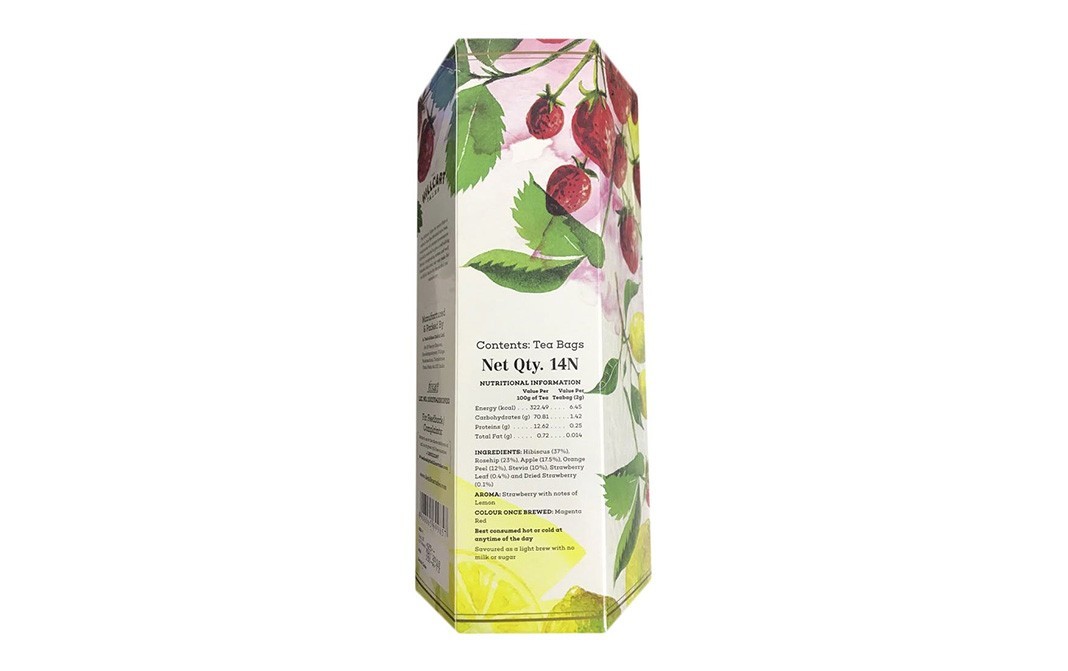 Hillcart Tales Strawberry Lime Hot And Cold Tisane Tea   Box  14 pcs
